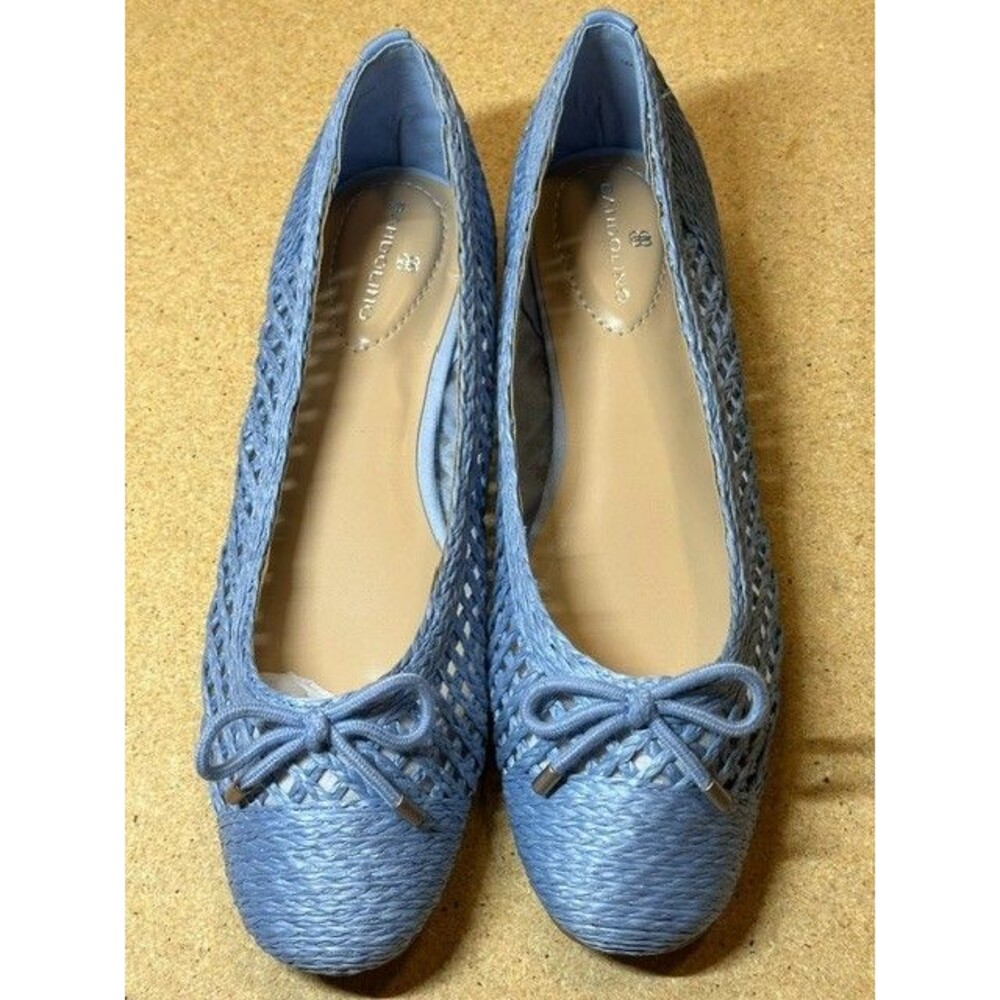 NWOB Bandolino Marafia Woven Ballet Flats Women's 8.5M Light Blue New